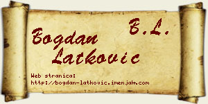 Bogdan Latković vizit kartica